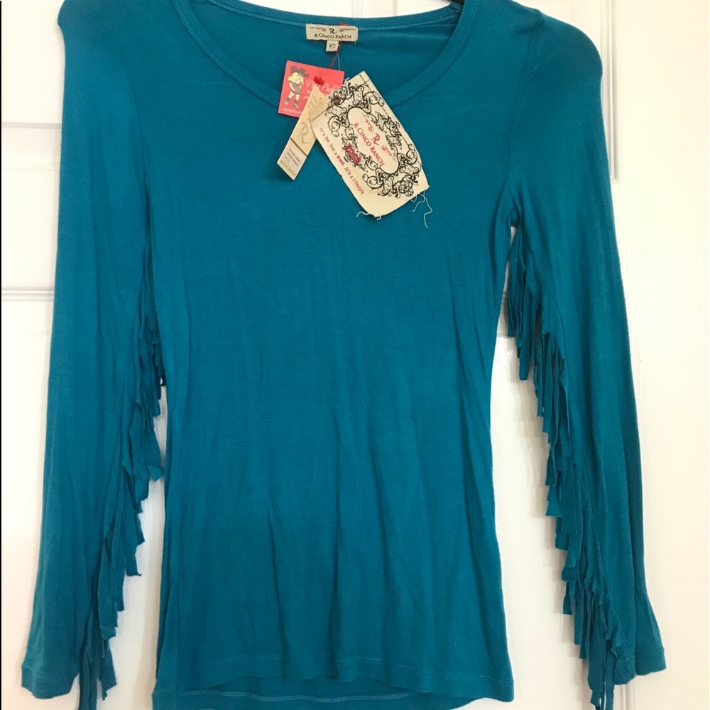 Top, size XS, NWT, R Cinco Ranch, Turquoise